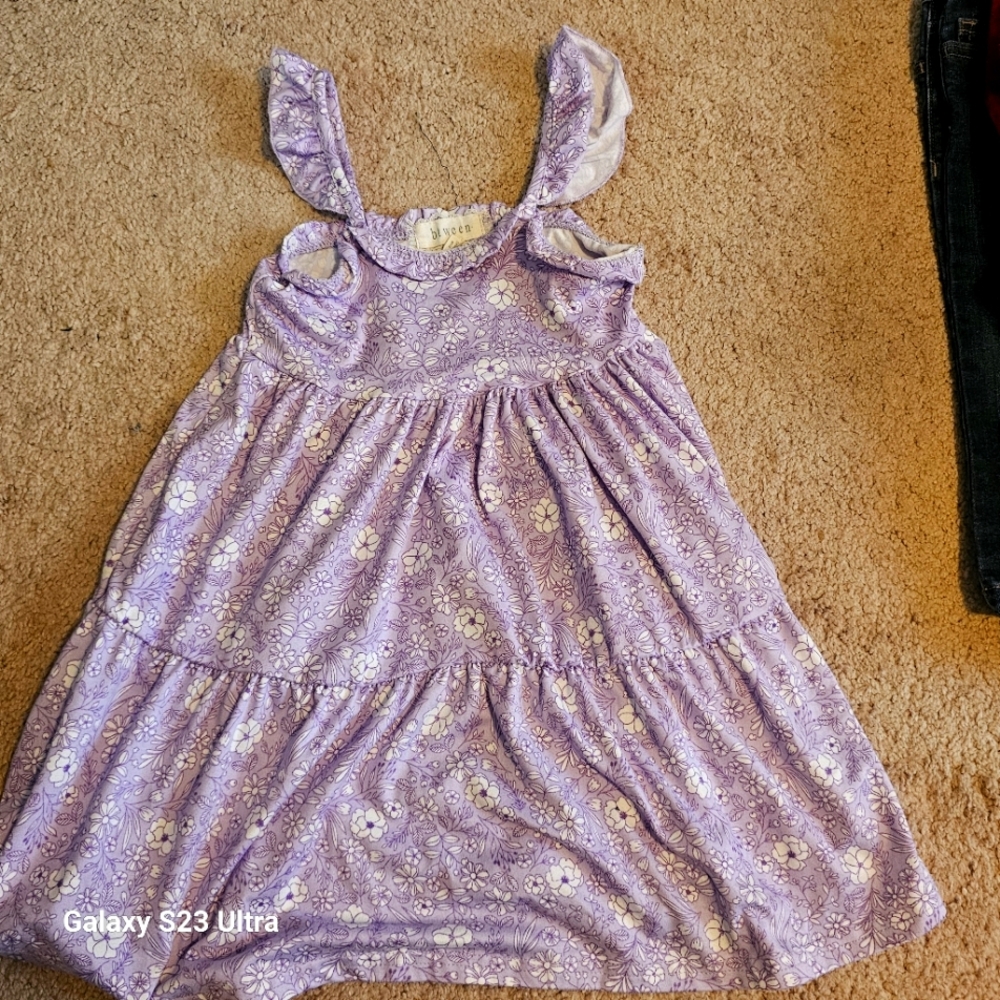 Floral Purple Kids Dress By Btween